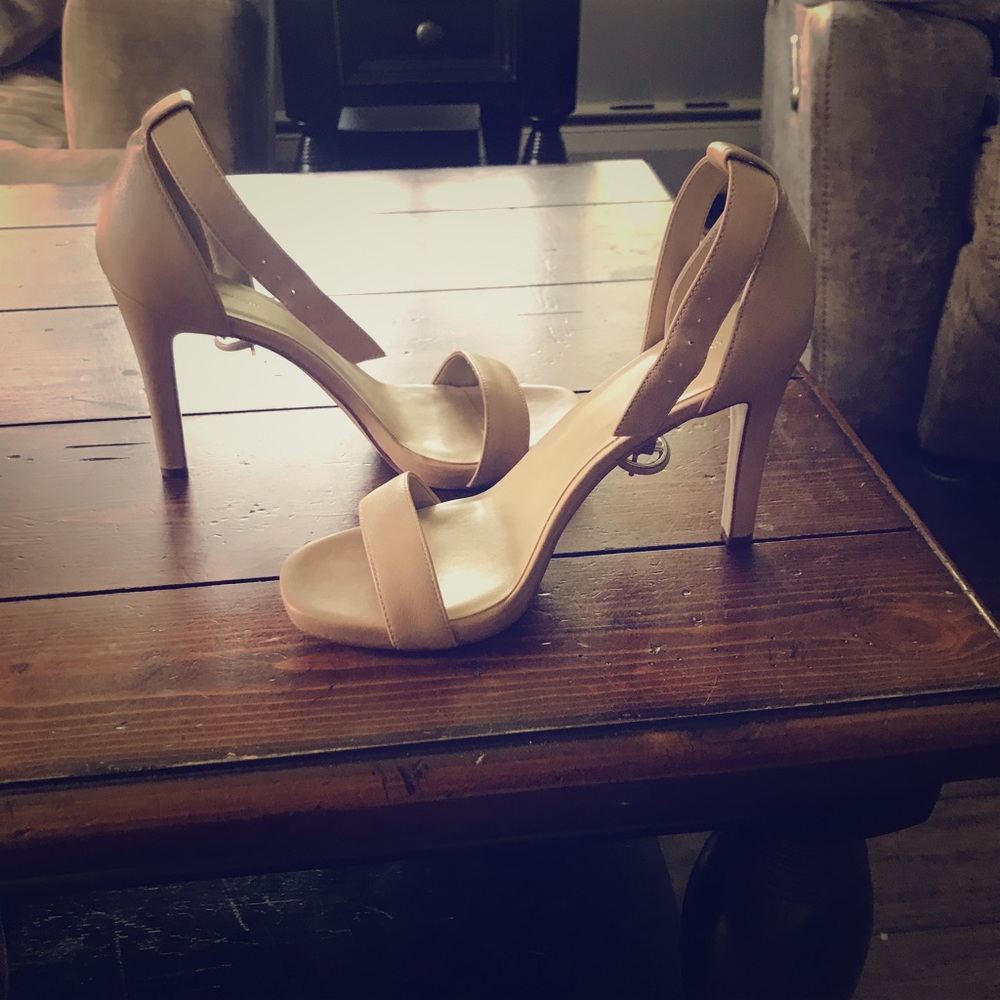 Ann Taylor Eveline Leather Ankle Strap Sandals